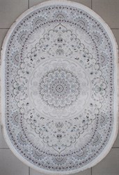 1.5*2.3 38860A Cream White oval Kirmanshsah - фото 14722
